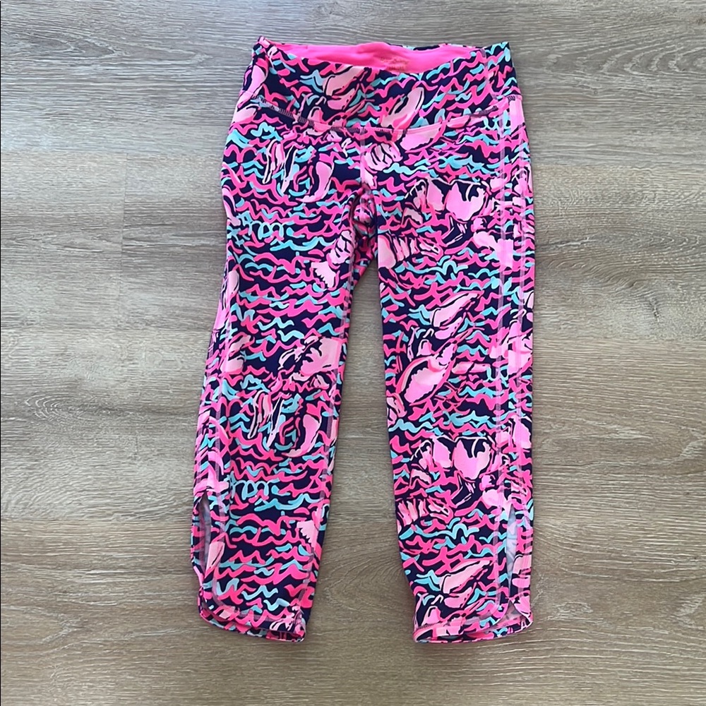 Lilly Pulitzer Pink and Blue Patterned Leggings